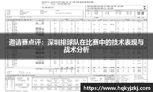 邀请赛点评：深圳排球队在比赛中的技术表现与战术分析